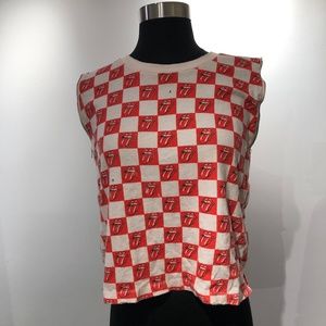 Madeworn Sleeveless Rolling Stones Tongue Side Zip